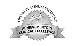 stepping stone center for recovery optum platinum recipient award logo 242x150