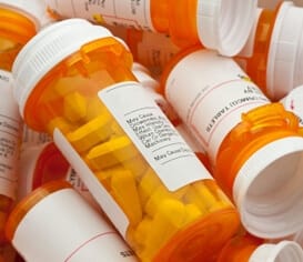 xanax pill bottles as illustration of prescription drug addiction