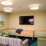 the patient lounge at stepping stone center for recovery