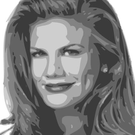 black and white portrait of actress kristen johnston